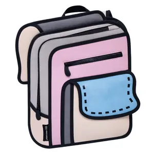 JUMPFROMPAPER Original 2D Cartoon Backpack (Flip Toast), Backpacks Bags for Women, Adults and Senior Year, for Campus and Travel