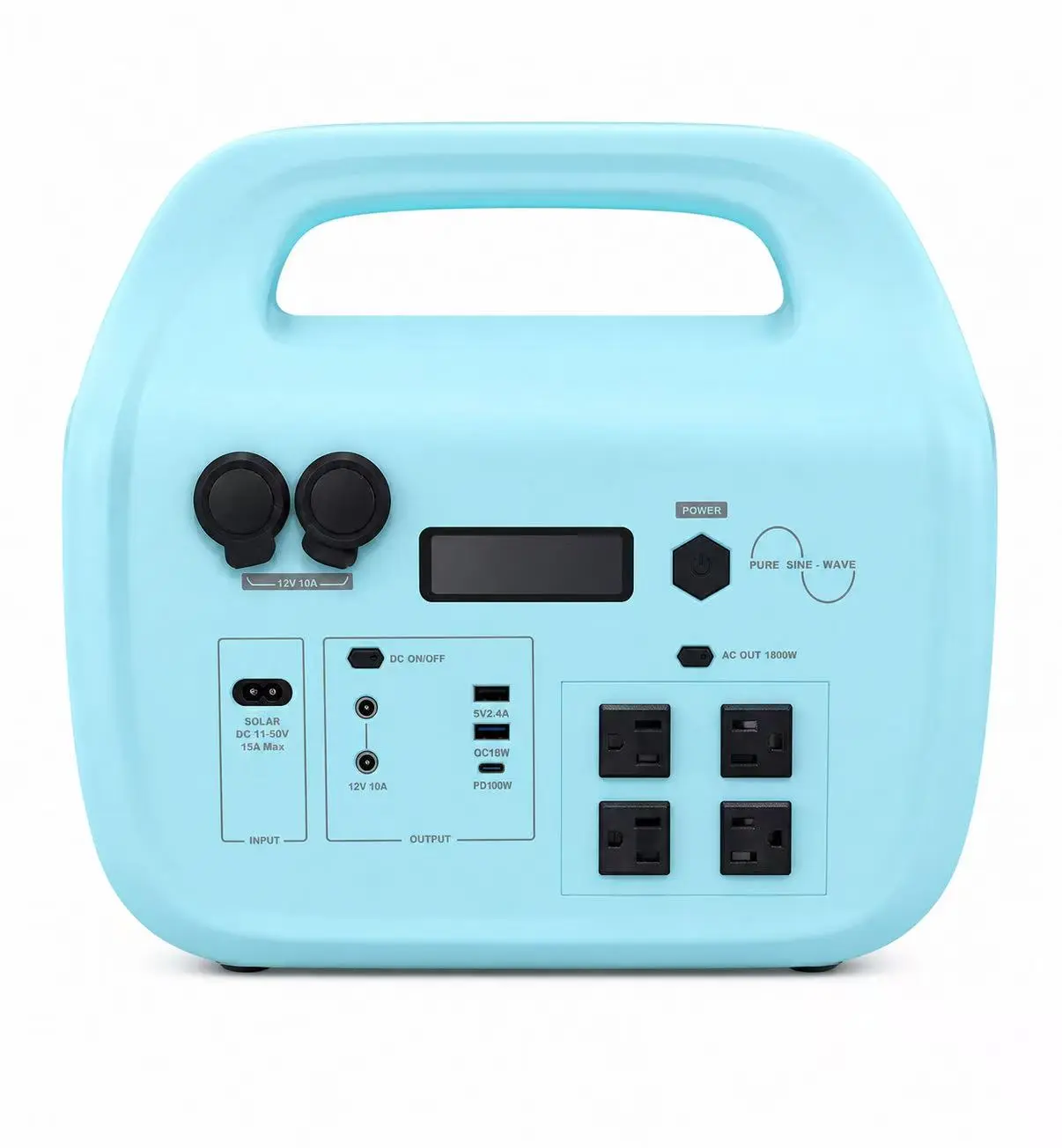 1800W Compact Chargeable Portable Power Supply with Protection, Wave Charging, Fast Charging - for Smartphones, Laptops, Bluetooth Devices, Drones, Power Tools, Outdoors Use - Manufacturer Warranty