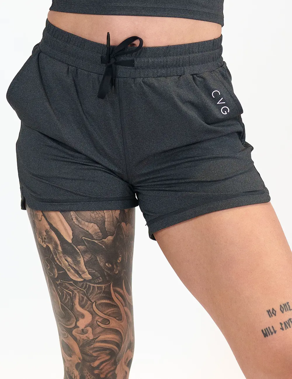 C V G Women's Midnight Flex Shorts, Buttery-Soft Everyday Lounge Fabric with Pockets and an Adjustable Drawstring, Clothes