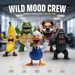 Funny Angry Animal Figurines, Cute Desktop Office Decor Statues for Desk, Shelf & Home Decoration graduation gift