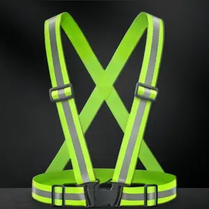Outdoor Vest with High Visibility & Adjustable Reflective Tape, Outdoor Safety Strap for Night Running, Walking and Cycling