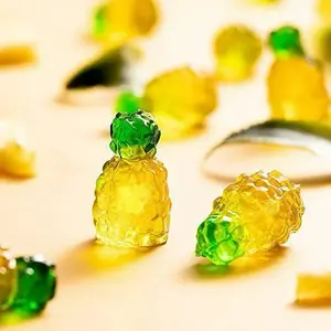 4D Gummy Pineapples - Bulk Gummy Candy - Pineapple Fruity Flavored gummies 4D Candy for Snack and Sweet Cravings Bonbon Chewy Soft candied fruits food fruit jam Bites