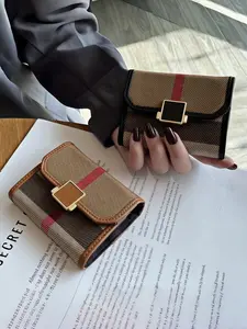Women's New Small Canvas Card Holder, High-End Fashionable Multi-Slot Large Capacity, Trendy and Stylish Design