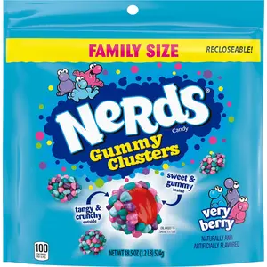 Nerds Gummy Clusters Candy, Very Berry, Resealable 18.5 Ounce Big Bag Sweet Snack Nerds Gummy Clusters Candy, Very Berry, Resealable 18.5 Ounce Big Bag Sweet Snack
