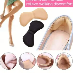 Solid Color Heel Patches, Anti-Wear Cushioned Foot Protectors, Adhesive Back Shoe Inserts, Modern Non-Woven Fabric for Daily Use