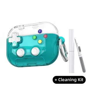 Clear Transparent Case for AirPods Pro 3 2025 with Cleaner Kit, Anti-Loss Lanyard & Stand, Full Shockproof Protection, Earphone Case Accessories