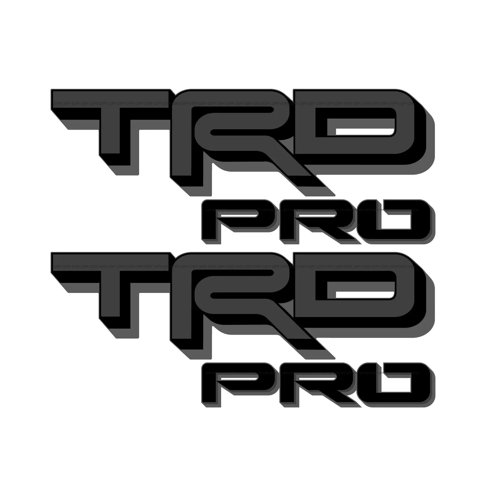 TRD Pro Decals for New Toyota Tacoma Replacement Stickers / Grey
