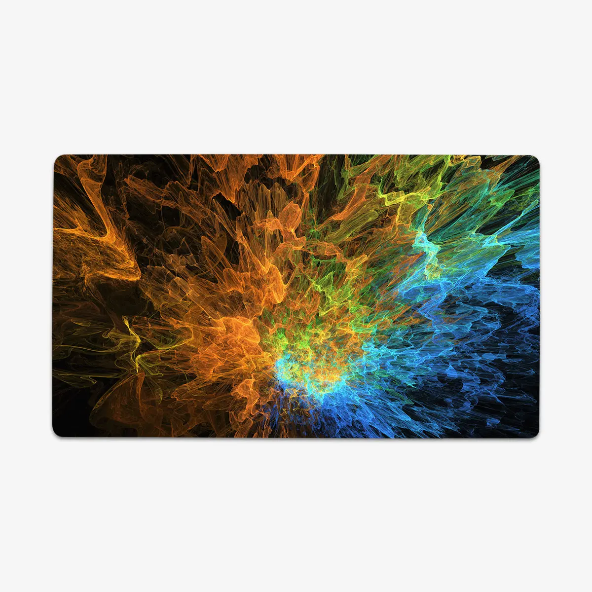 Ice And Fire Thin Desk Mat, Multi-Use Computer Desk Mat, Office Mouse Pad, Gaming Mousepad, Artisan Mousepad, Custom Color Desktop Mats