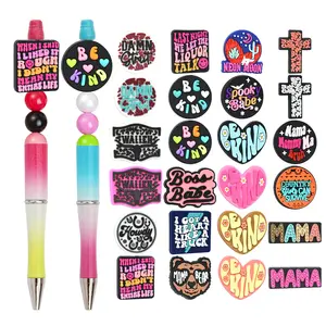 DIY Focal Beads – Unique Statement Beads for Custom Jewelry Creations Beaded Tassel Charms Rhinestone Letter Printed