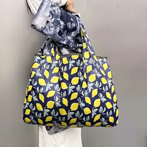 Women's Portable CuteBee Print Tote Bag,Large CapacityFoldable Shopping Bag for Daily Used,Lightweight Matching Shoulder Bag,Women Handbags