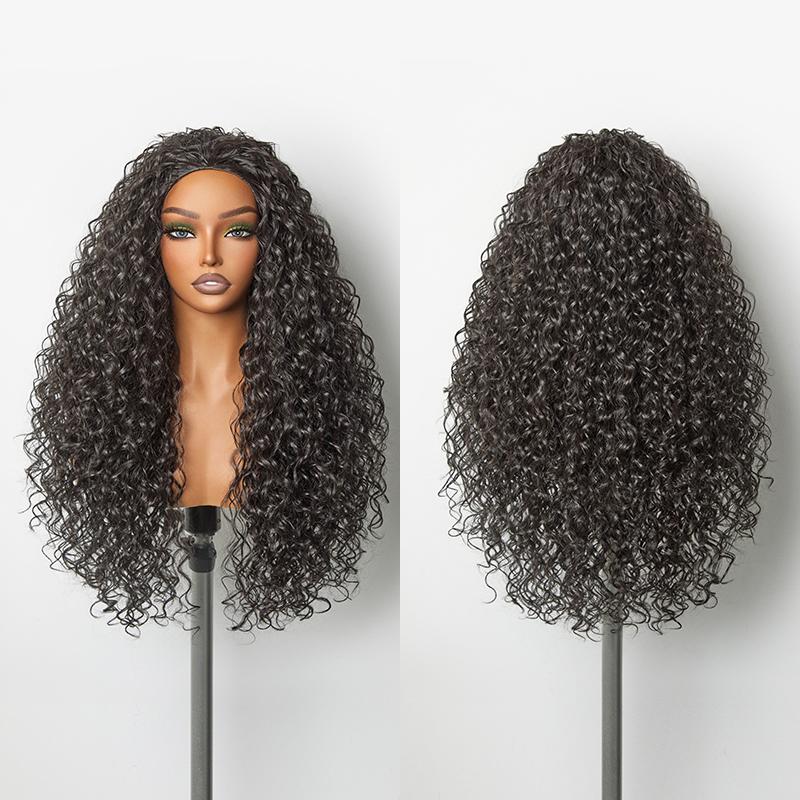 [Blend] Frodio 26" Veralux™ Blend Human Hair 3in1 Half Wig Curly Hair Ready To Wear Shaggy Waves Big Hair Curly Hair Wig TikTokShopBlackFriday