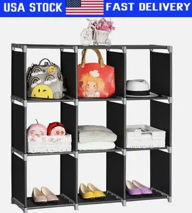 6/9 Cubes Grid Storage Closet Cloth Organizer Shelf Bookcase Storage Modular