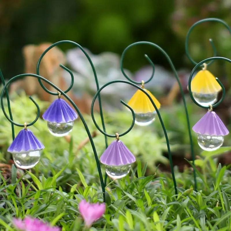 Garden Stakes Decorative - Handmade Yard Art with Umbrella Beams | Spring Garden Decor,for Outdoor Patio Lawn Park Flower Bed Walkway Potted Plants