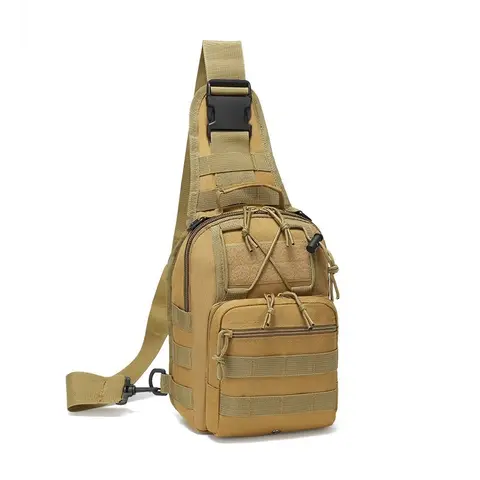 Unisex Lightweight Oxford Tactical EDC Crossbody Bag - 600D Weather-Proof Material, Laser-Cut Molle Attachment System, Large-Capacity Multifunctional for Adults, Outdoor Sports, Everyday Use, Multiple Color Options