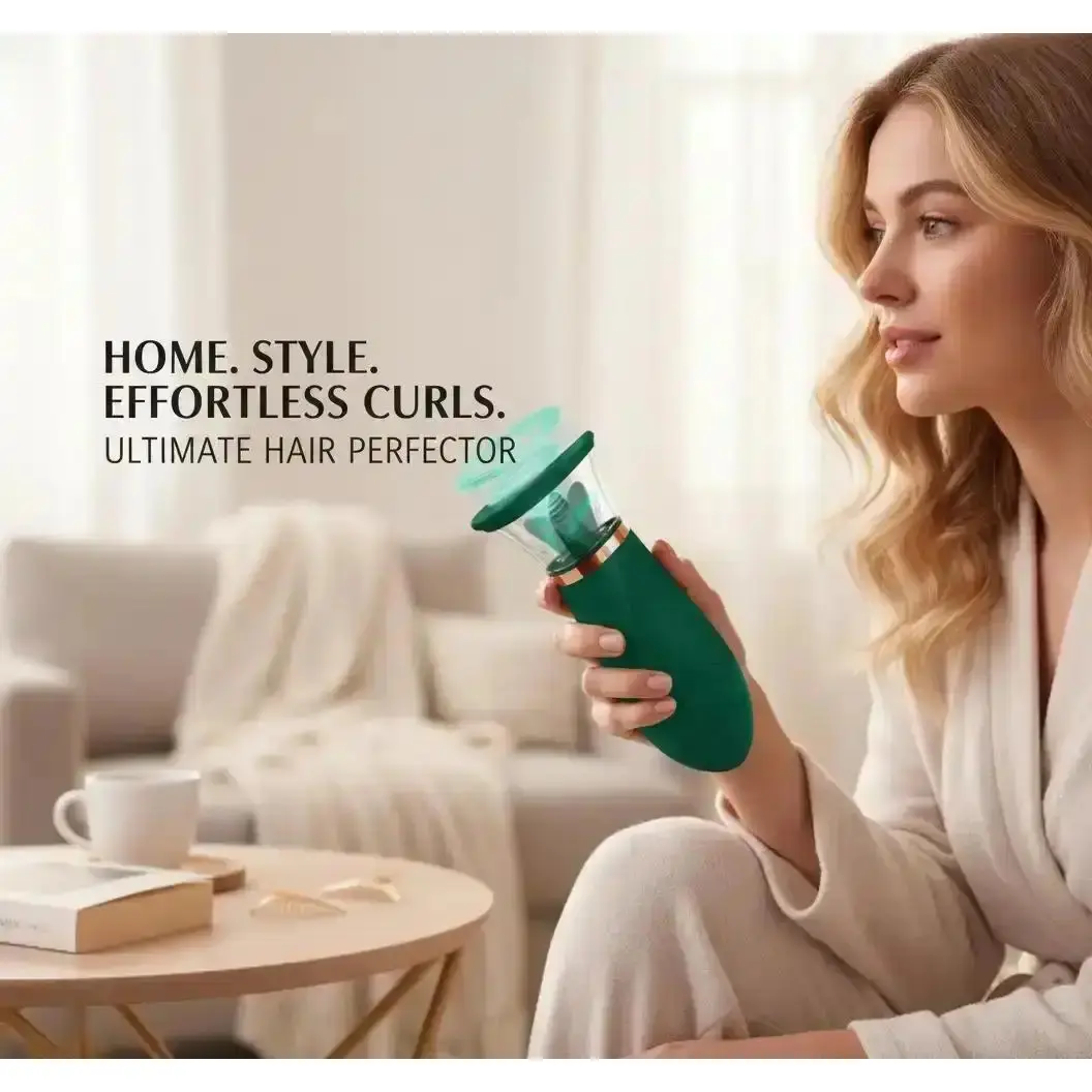 One-touch automatic rotating curling iron with anti-tangle design, long-lasting styling, suitable for students, girls, home use, travel, portable, and dormitory-friendly