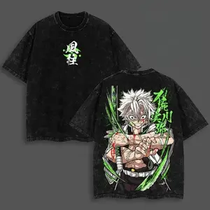 Wind Hashira Sanemi Shinazugawa T-Shirt x Demon Slayer Graphic Tee Angry Hashira Anime Streetwear Oversized Acid Washed Cotton Tee Gift for Anime Fans Infinity Castle Arc Merch Casual   00% Premium Cotton 230gsm Comfortable Soft Feel         82Y AQ1