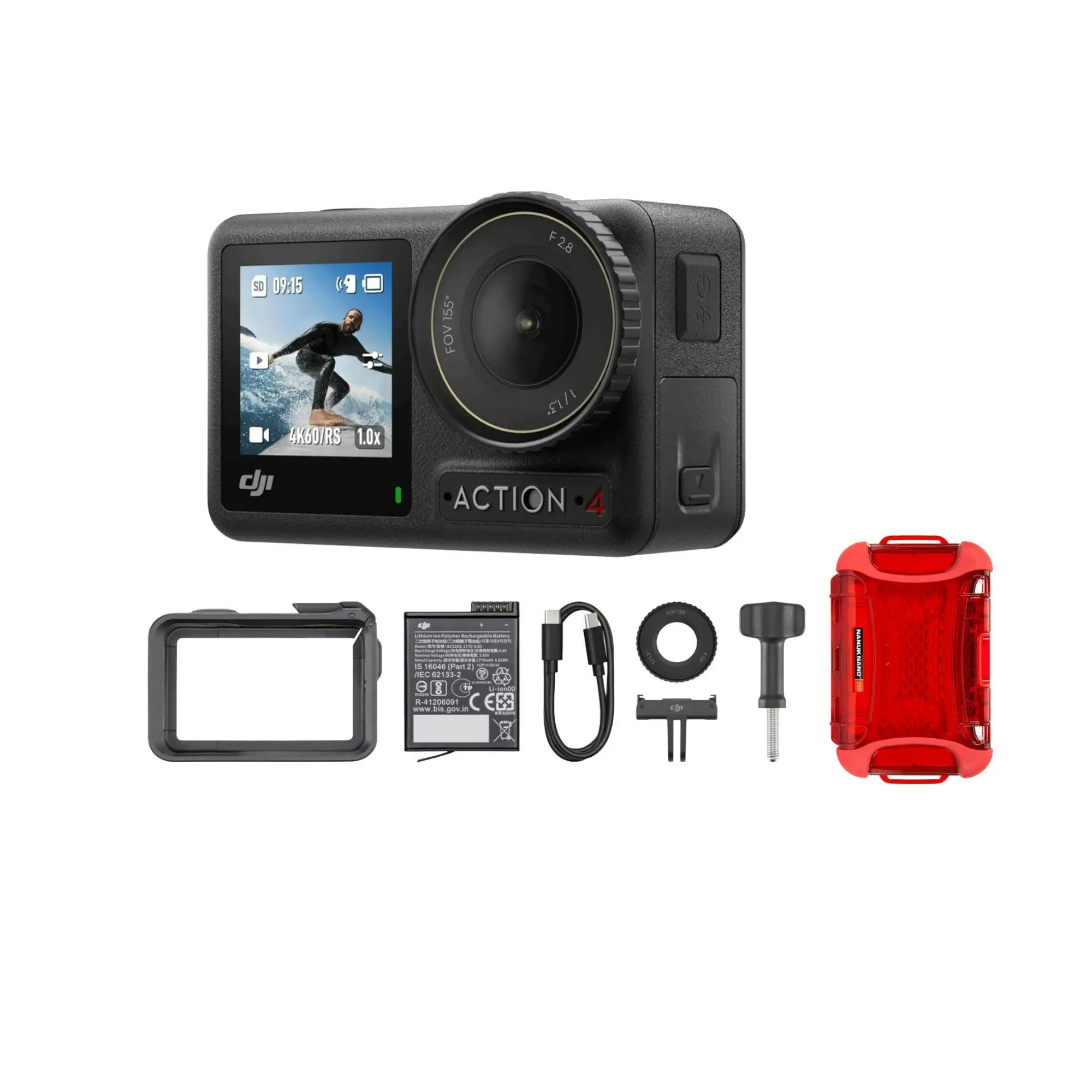 DJI Osmo Action 4 Essential Combo 4K Action Camera with Hard Case Bundle