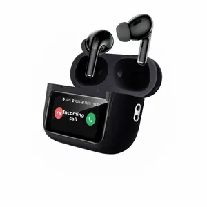 Smart ANC Wireless Bluetooth Earbuds LED Touchscreen Multi Language Support Earbuds Locator 50H Battery Life Clear Calls Deep Bass Waterproof Sweatproof Comfortable Fit