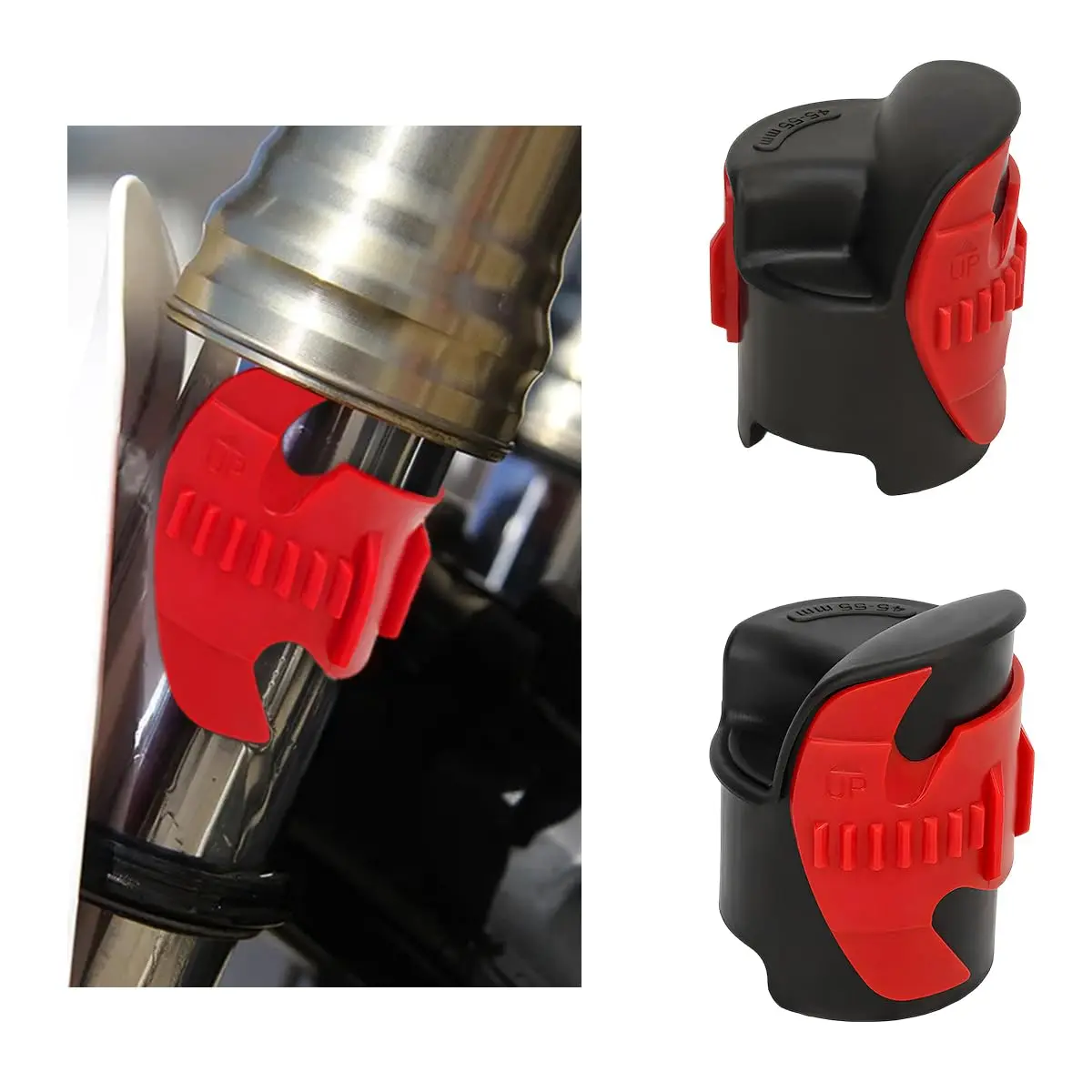 Fork Seal Cleaner Tool for Dirt Bikes & Motorcycles, Fix Leaky Fork Seals Without Disassembly, Fits 45–55mm Fork Tubes with Protective Holder