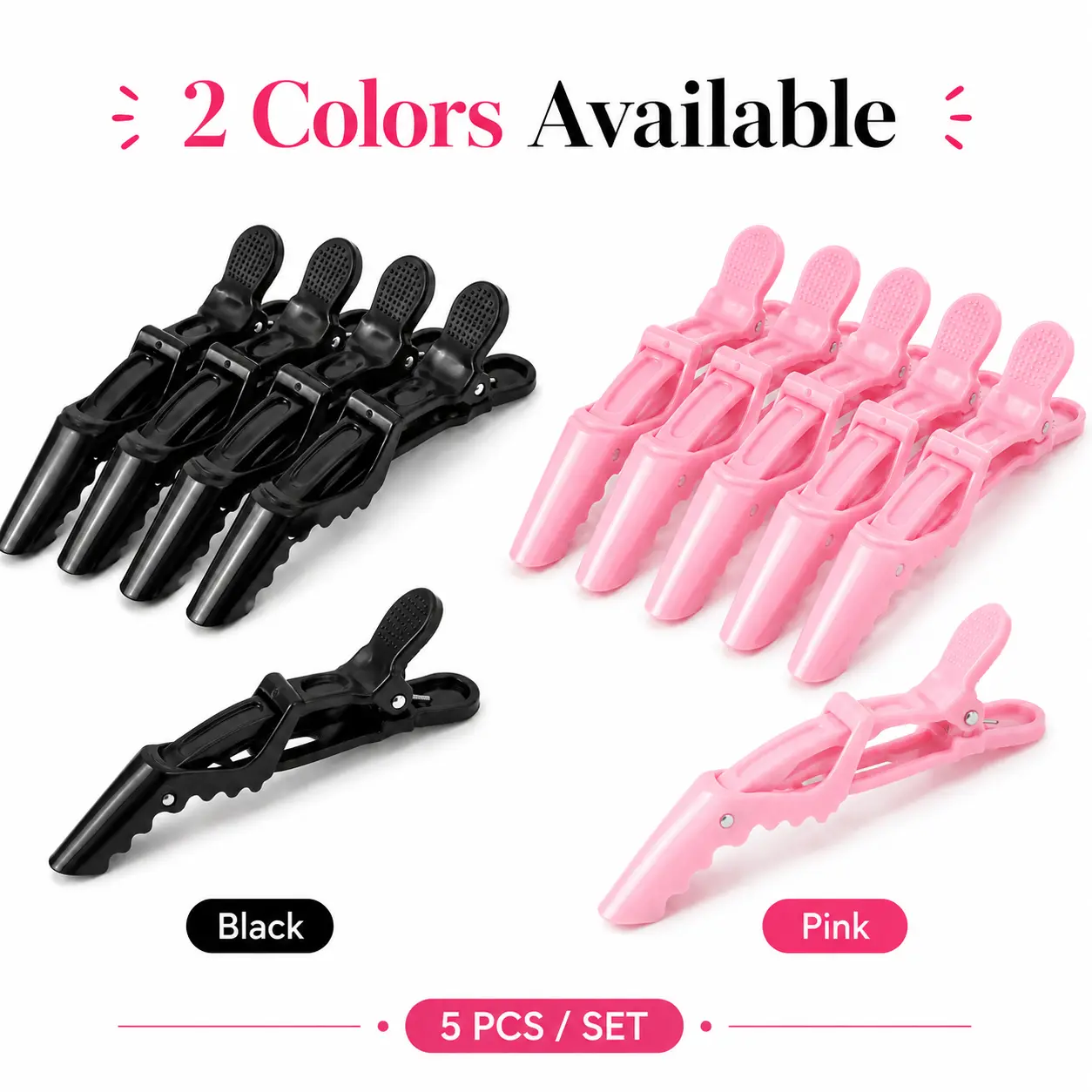 Multicolor Duckbill Hair Clips | No-Bend No-Mark Sectioning Clips with Secure Grip for Cutting, Coloring, Blow-Drying, Makeup Prep, Salon Styling & Home Use