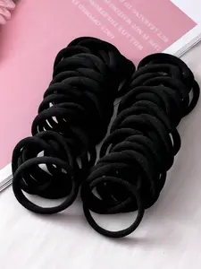 Black Elastic Headband - Simple Headband for Ponytails, Buns and Everyday Hairstyles, Durable and Comfortable Women's Hair Accessories, Ponytail Headband