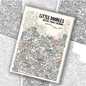 Three-In-One Sketchbook, Drawing & Coloring Pad, A4 Doodle Notebook, Stress Relief & Boredom Buster, Perfect for Art Lovers