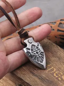 Viking Vintage Odin Rune Arrow Pendant Necklace, Unisex Trendy Fashion Accessory, Perfect Party Gift for Valentine's Day, Mother's Day, Father's Day