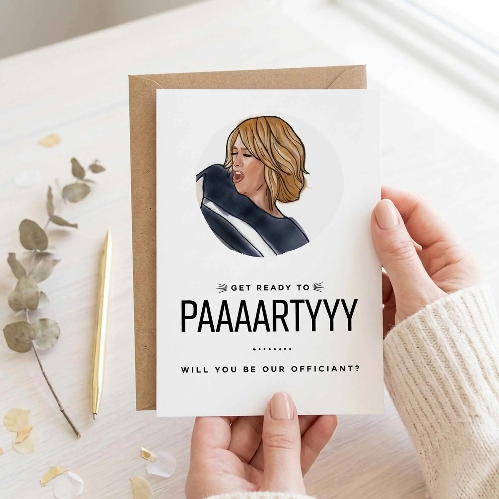 Bridesmaids Get Ready to Party Will You Be My Bridesmaid Greeting Card - Bridesmaids Movie Card - Greeting Card For Movie Fans - Wedding Bridesmaids Card - Invitation Party Card