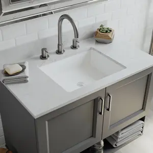 Lexicon Platinum 15.75" Quartz Composite Rectangle Vanity Sink LP-V330