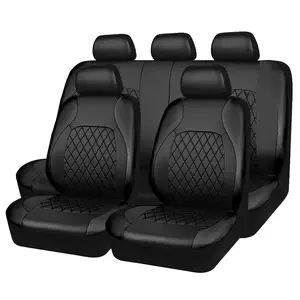 5-Seat Universal Faux Leather Car Seat Cover, Luxury Diamond Pattern, Breathable and Comfortable, Easy Install & Remove, All-Season Use