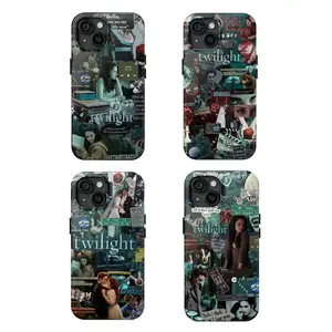 Y-Twilight Vampire Love Phone Case,Twilight Illustration pattern phone case, for iPhone 16 15 14 13 12 11 17Pro Max,for Samsung S25 S24 S23 S22 Ultra,Protective Cover,give her/him a gift for Christmas and Thanksgiving