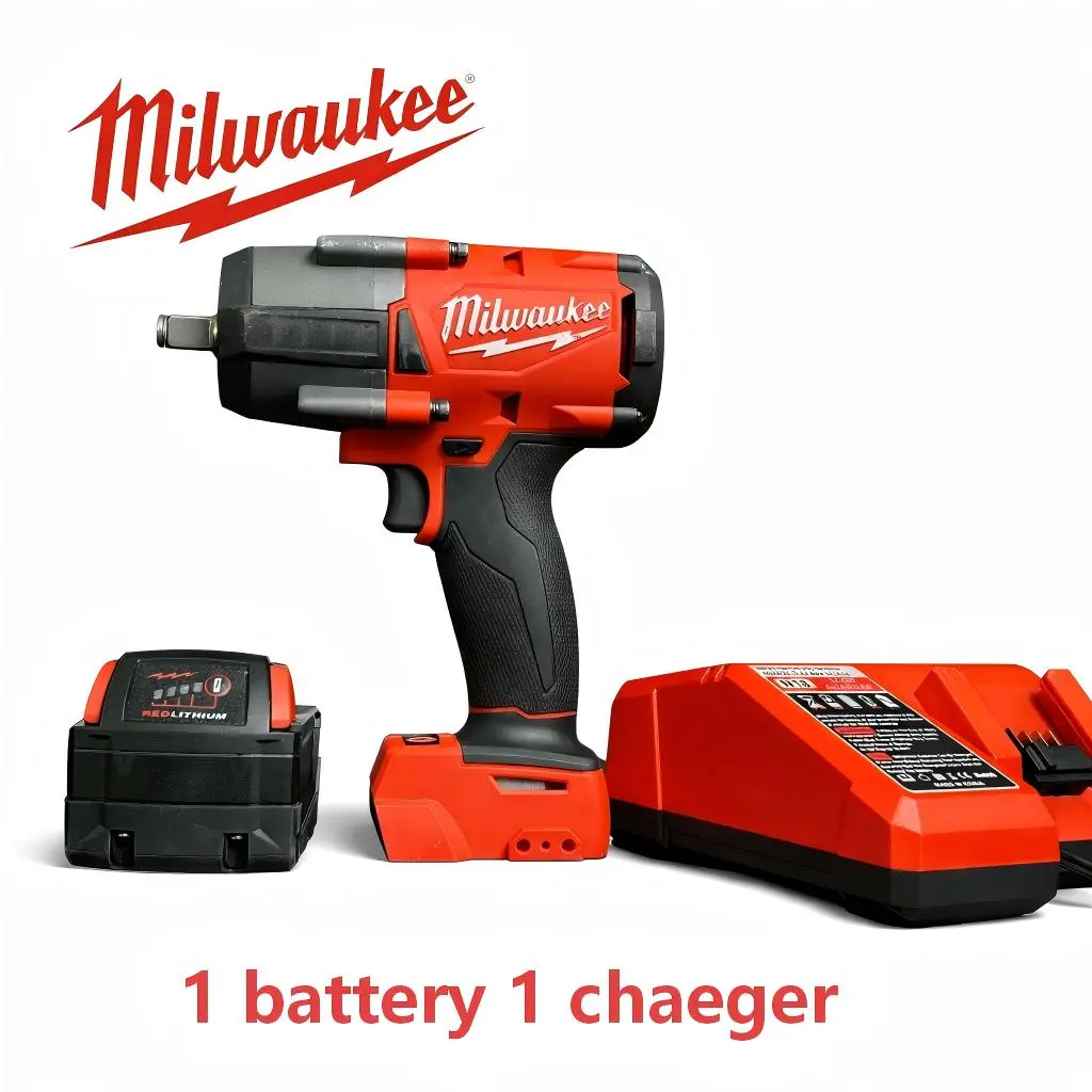 Milwaukee M18 1000Nm High Torque Cordless Impact Wrench Kit – 1/2" Drive for Heavy Duty Truck Repair & Construction Bolting electric