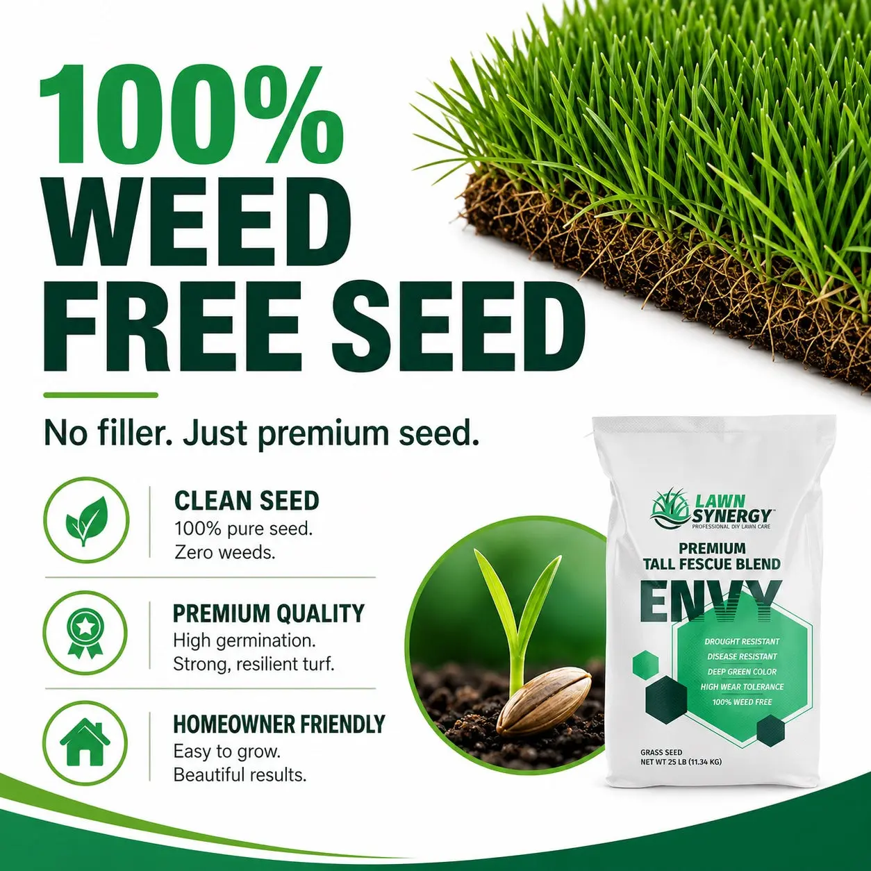 Envy Tall Fescue Grass Seed Blend - TikTok Shop