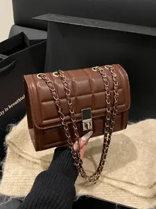 Women's Plaid Crossbody Bag, Fashionable Design, Perfect for Daily Use & Travel, Stylish Shoulder Bag for Women, Crossbody Chain Bag