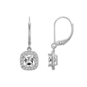 Marilyn Monroe Cushion Halo Leverback Earrings