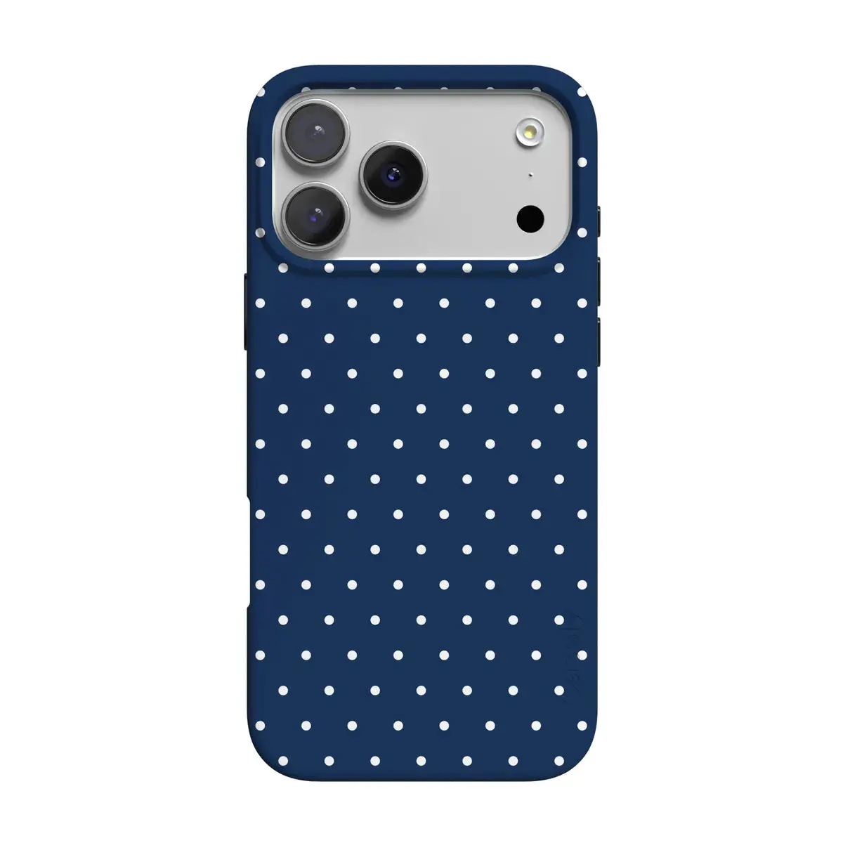 Casely iPhone 17 Pro Case | On the Dot | Navy Polka Dot | Compatible with MagSafe | Classic Ultra Thin Design