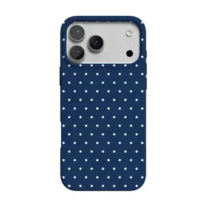 Casely iPhone 17 Pro Max Case | On the Dot | Navy Polka Dot | Compatible with MagSafe | Classic Ultra Thin Design
