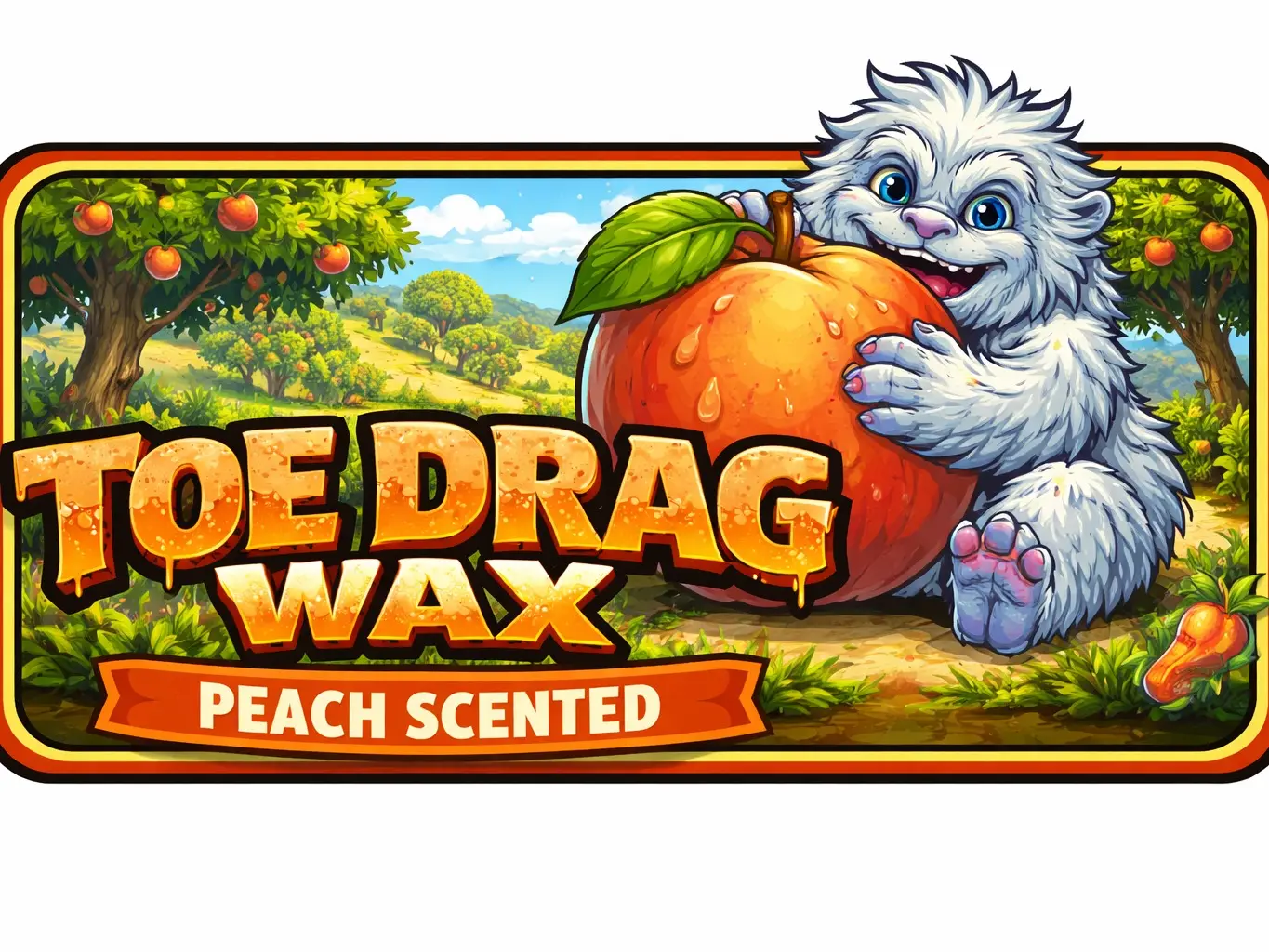 Toe Drag Wax 4 oz Performance Grip Hockey Wax - Sweet Peach Scented