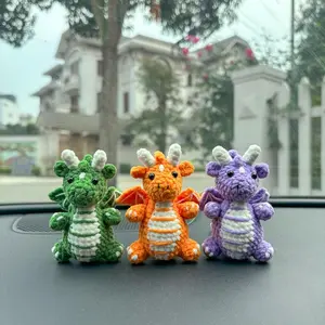 Dragon Crochet, Dragon Keychain Crochet, Chubby mini Amigurumi Dragon