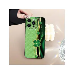 St. Patrick's Day Pattern Printed Mobile Phone Case, Black TPU Soft Protective Case, Birthday Or Holiday Gift For Men And Women,  16iPhone 15 14 13 12 11 Plus Pro Max