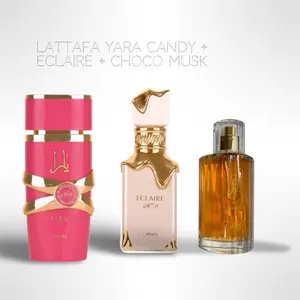 Lattafa Perfumes Yara Candy + Eclaire 100ml (3.4oz) + Choco Musk 50ml  - Fragrance Collection Starter Pack fragrance