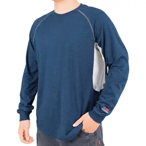 4.5OZ Vented Mesh Loose Fit EX Lightweight Flame Resistant Crew Neck T-Shirts-9717