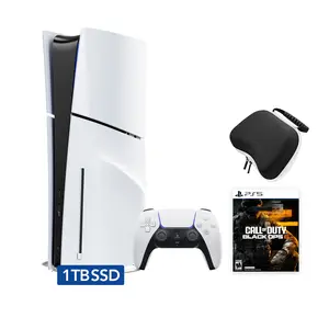 2025 New PlayStation 5 Slim Disc Edition Call of Duty: Black Ops 6 Bundle and Mytrix Controller Case - White, Slim PS5 1TB PCIe SSD Gaming Console