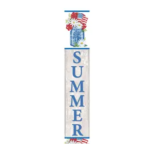 Courtside Market Land of the Free 7" x 40" Porch Sign