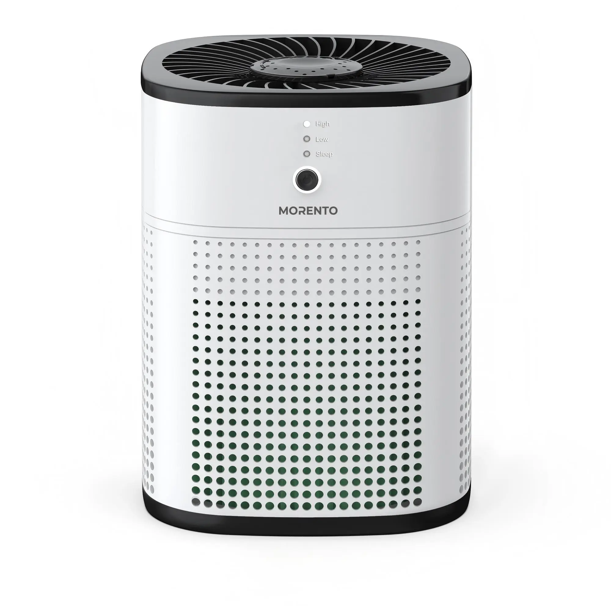 MORENTO MR1800 True HEPA Filter Air Purifier - 3-Stage Filtration, 360° Air Intake, USB Rechargeable, Portable, Pet & Allergy-Fighting Room Appliances, Ideal Household Gift