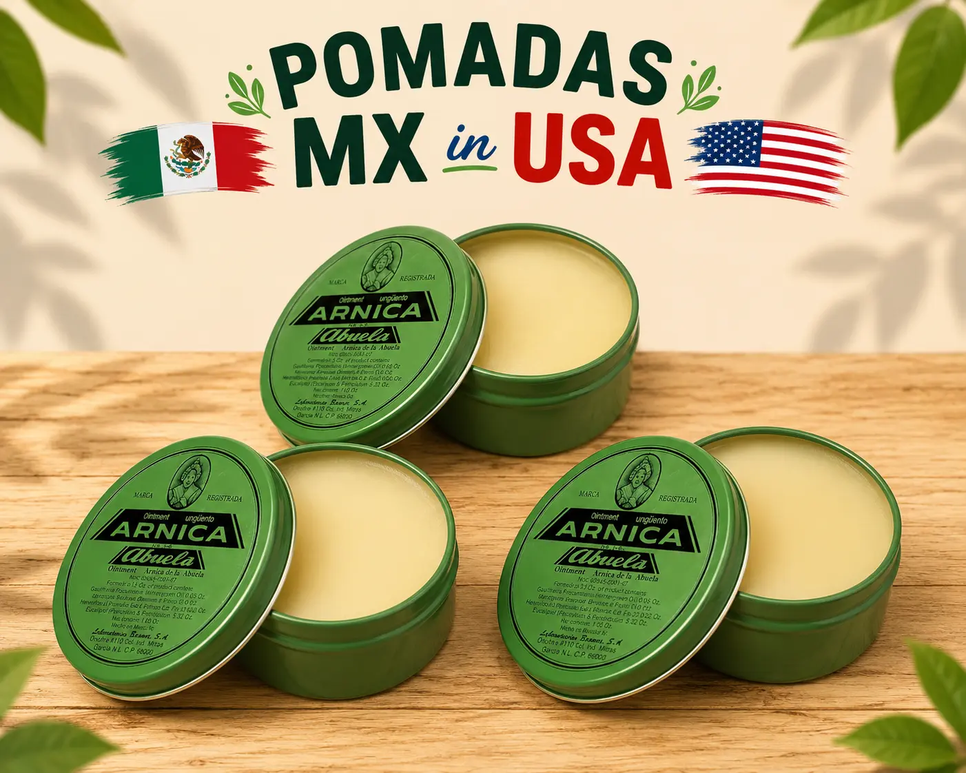 3-ARNICA LA ABUELA OINTMENT 30 grs each Made in Mexico Pomada Original