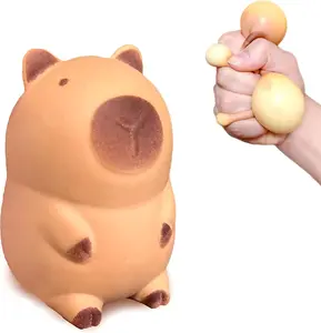 Capybara Squishy Stress Ball Soft Dough Squeeze Fidget Sensory Toy Anxiety Stress Relief Party Favor Classroom Gift for Kids Adults
