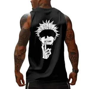 Gojo Satoru Anime Tank Top – Jujutsu Kaisen Sleeveless Graphic Shirt – 100% Cotton