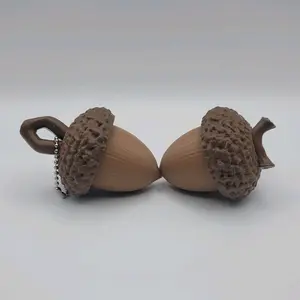 Acorn Dice Trinket - D20 Holder - 3D Printed Acorn Shaped Dice Storage & Jewelry Case - Regular & Keychain Versions Available