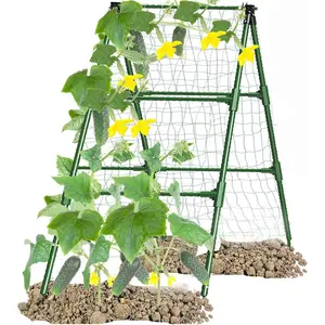 Cucumber Trellis Frame Plant Support, Climbing Planting Stand, Climbing Plants Vegetables Flowers, 47x15 Inches, Garden Gardening Supplies